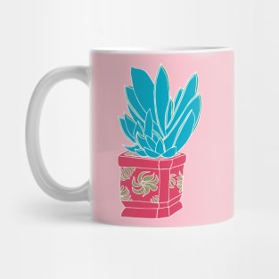 Succulent in red ceramic Mug